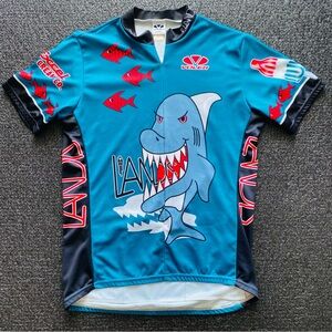 VTG Y2K 2000s Voler Blue Shark Cycling Jersey Size Large